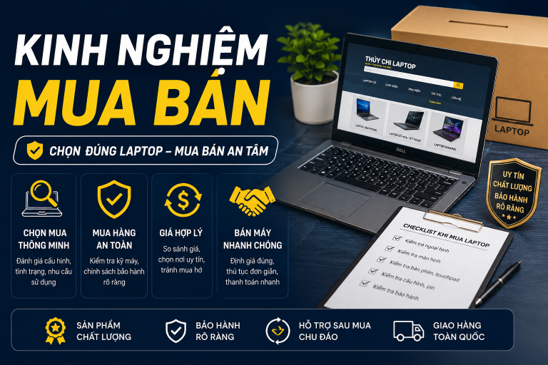 7 Kinh Nghiệm Mua Laptop Cũ Chất Lượng, Tránh Tiền Mất Tật Mang