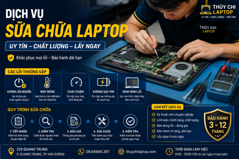 Dịch Vụ Sửa Chữa Laptop: Những Lỗi Thường Gặp Và Cách Khắc Phục | Thuỳ Chi Laptop